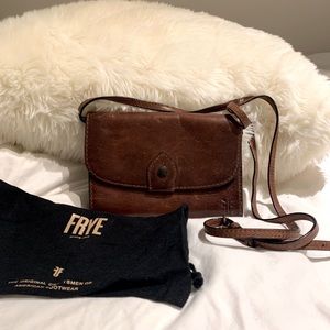 Frye Crossbody Leather Lilac Clutch Bag